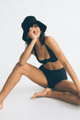 Bella Bottom in Black Rib