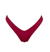 high waisted bikini bottoms in red