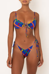 bikini bottom in vintage print on body