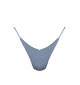 blue v-cut bikini bottom