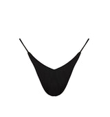 black v-cut bikini bottom