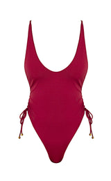 One Piece swimsuit in red